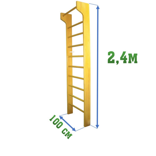Стенка гимнастическая 2,4х1,0м с выносом (шведская)
